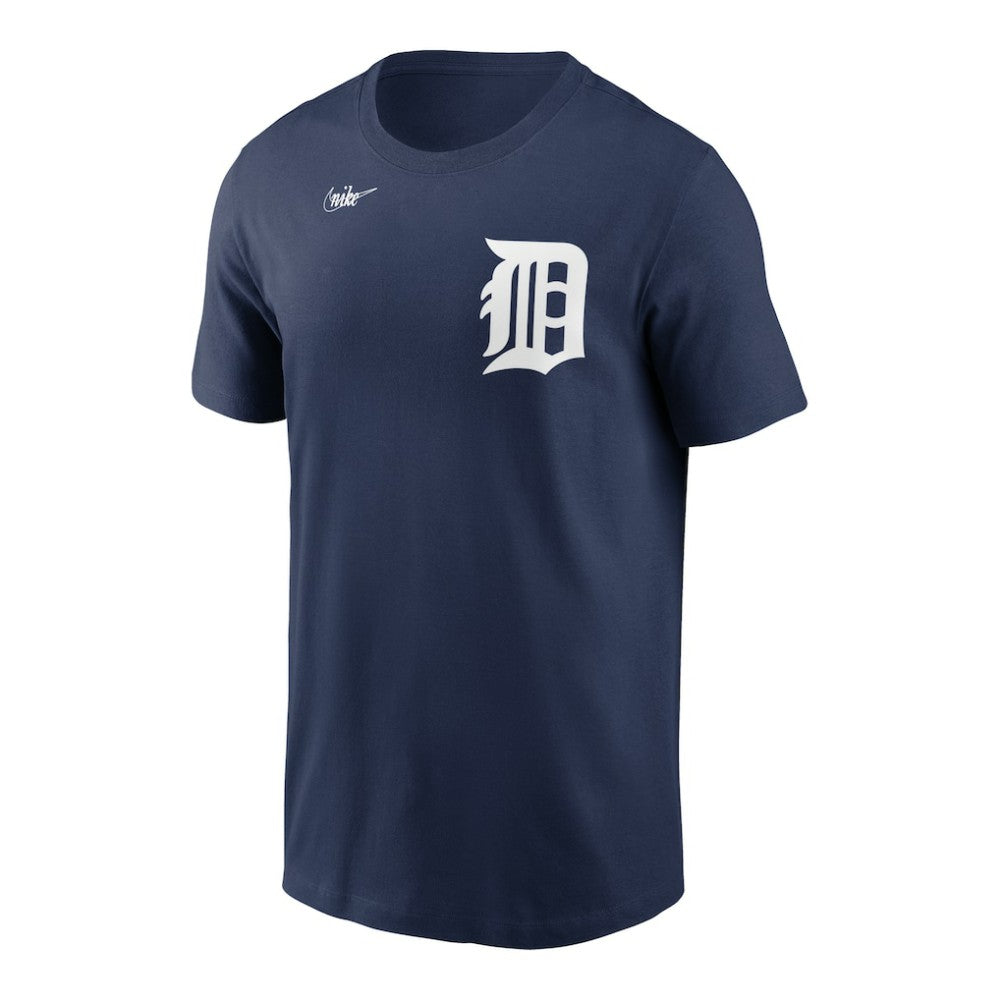 Detroit Tigers Cooperstown Collection Wordmark T-Shirt - Navy | Nike