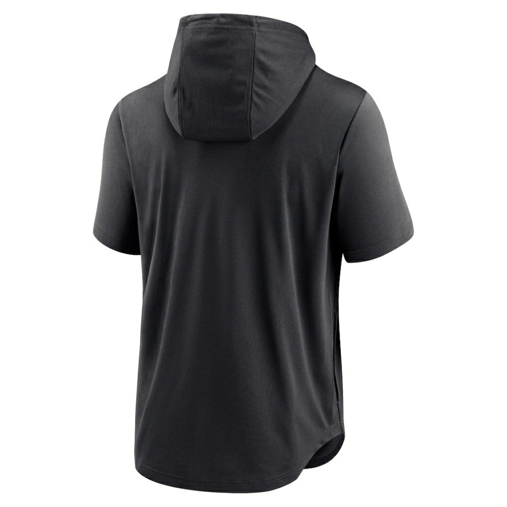 Colorado Rockies Lockup Performance Short Sleeve Lightweight Hooded Top - Black | Nike