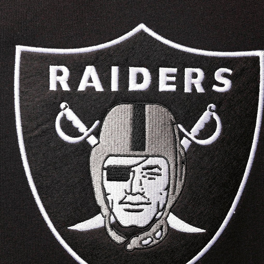 NFL Las Vegas Raiders Home Advantage Raglan Short Sleeve Pullover Hoodie