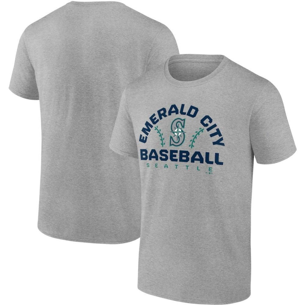 Seattle Mariners Iconic Go for Two T-Shirt - Heathered Gray