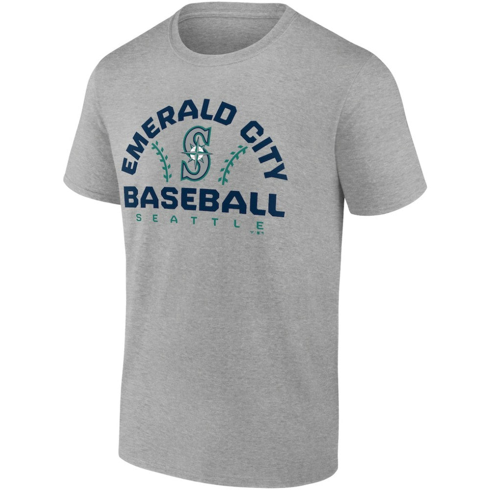 Seattle Mariners Iconic Go for Two T-Shirt - Heathered Gray
