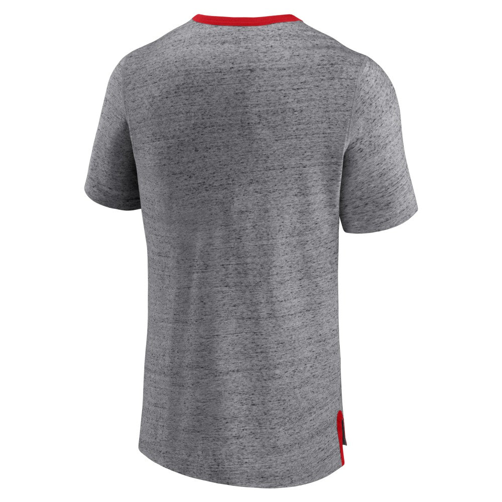 St. Louis Cardinals Iconic Team Element Speckled Ringer T-Shirt - Heathered Gray