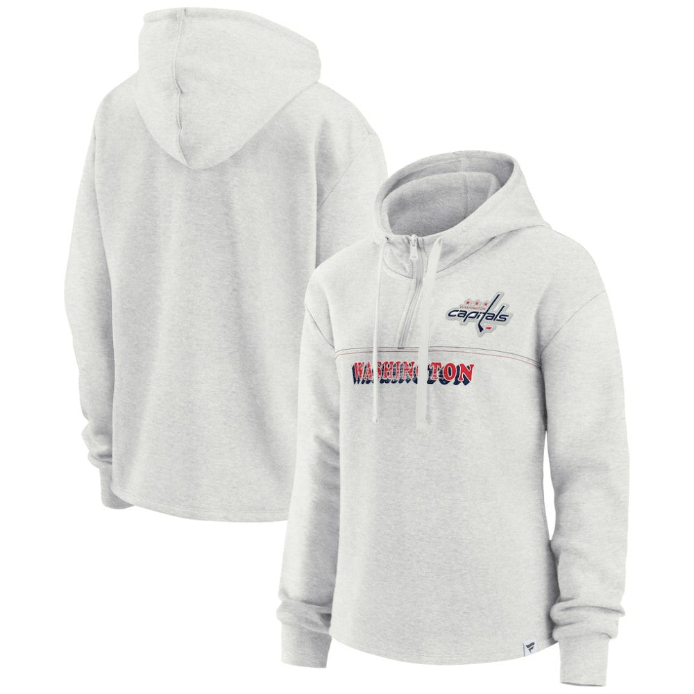 Washington Capitals Fanatics Women's True Classics Legacy Quarter-Zip Hoodie