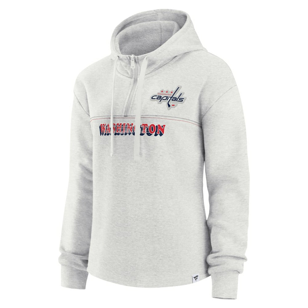 Washington Capitals Fanatics Women's True Classics Legacy Quarter-Zip Hoodie