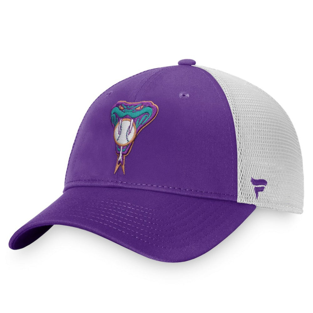 Arizona Diamondbacks Cooperstown Collection Core Trucker Snapback Hat - Purple/White