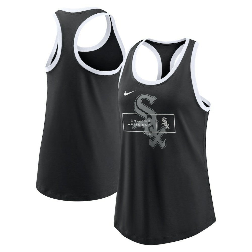 Chicago White Sox Women's X-Ray Racerback Performance Tank Top - Black | Nike