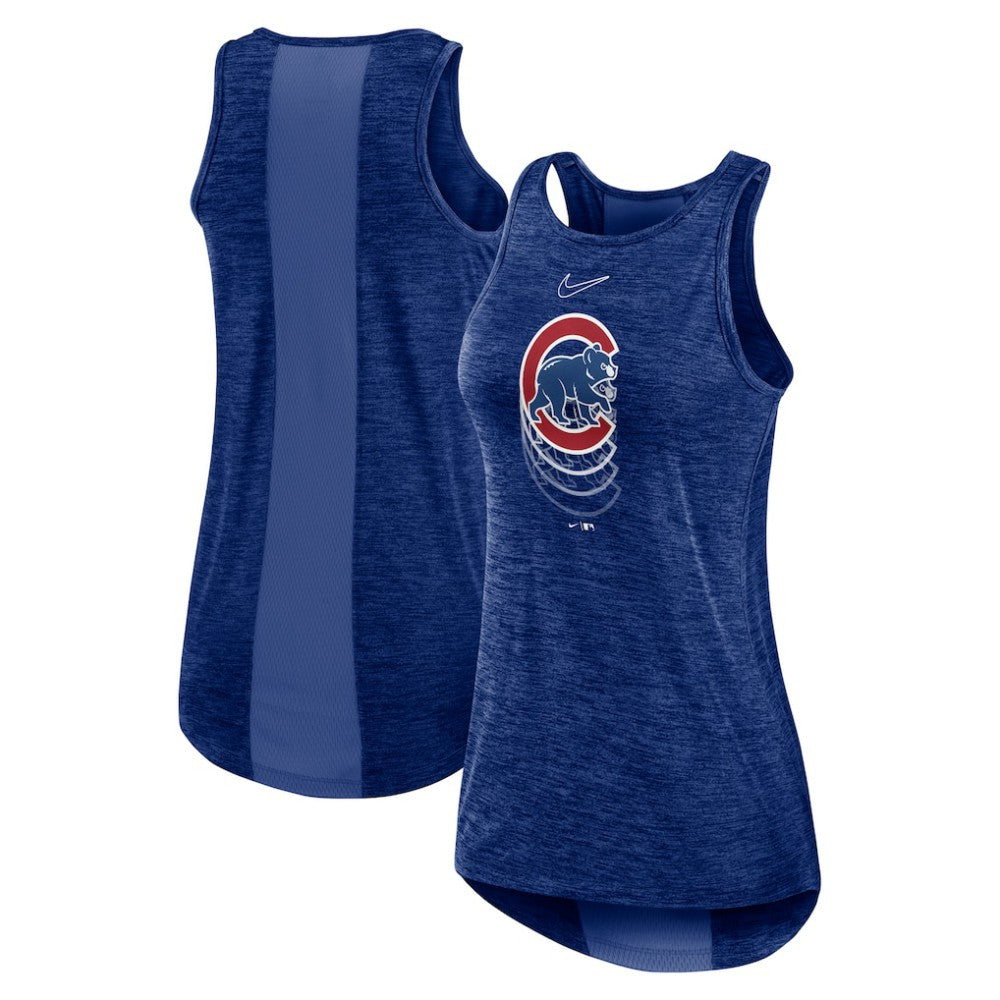 Chicago Cubs Women's Logo Fade High Neck Performance Tank Top - Royal | Nike
