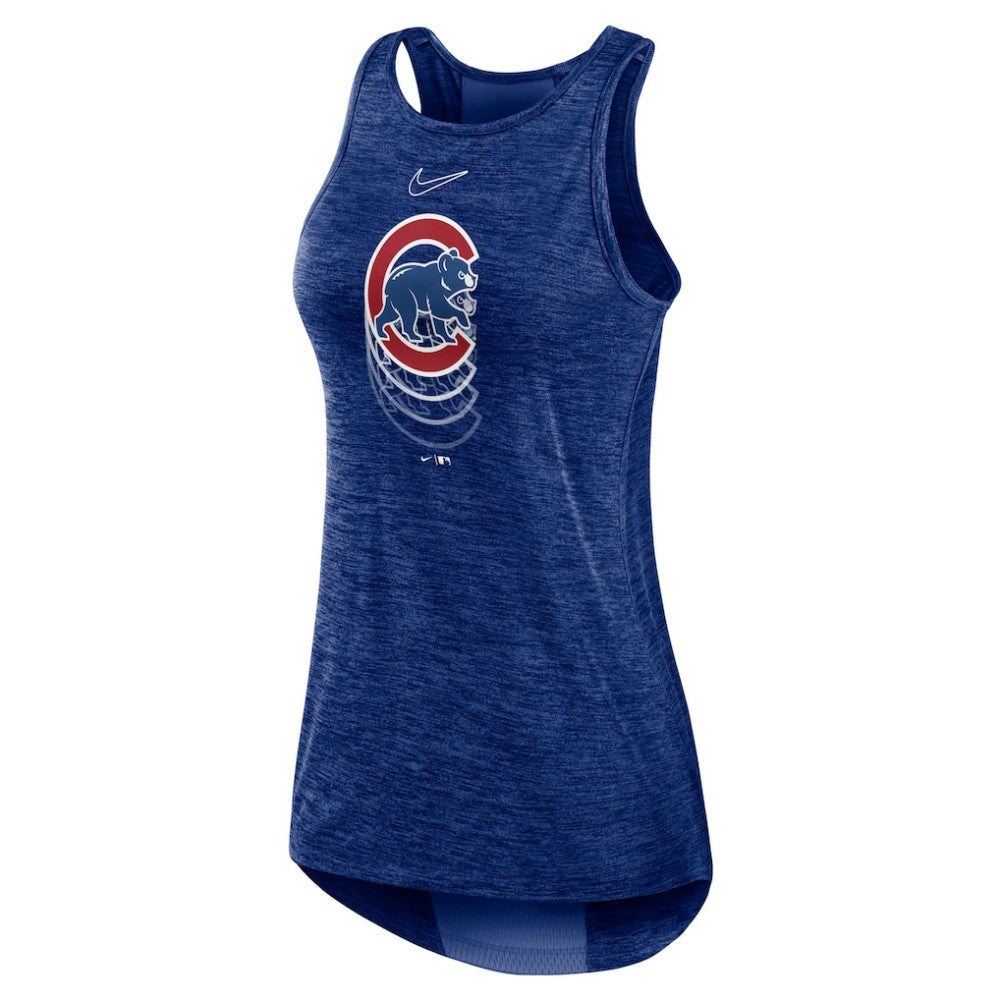 Chicago Cubs Women's Logo Fade High Neck Performance Tank Top - Royal | Nike