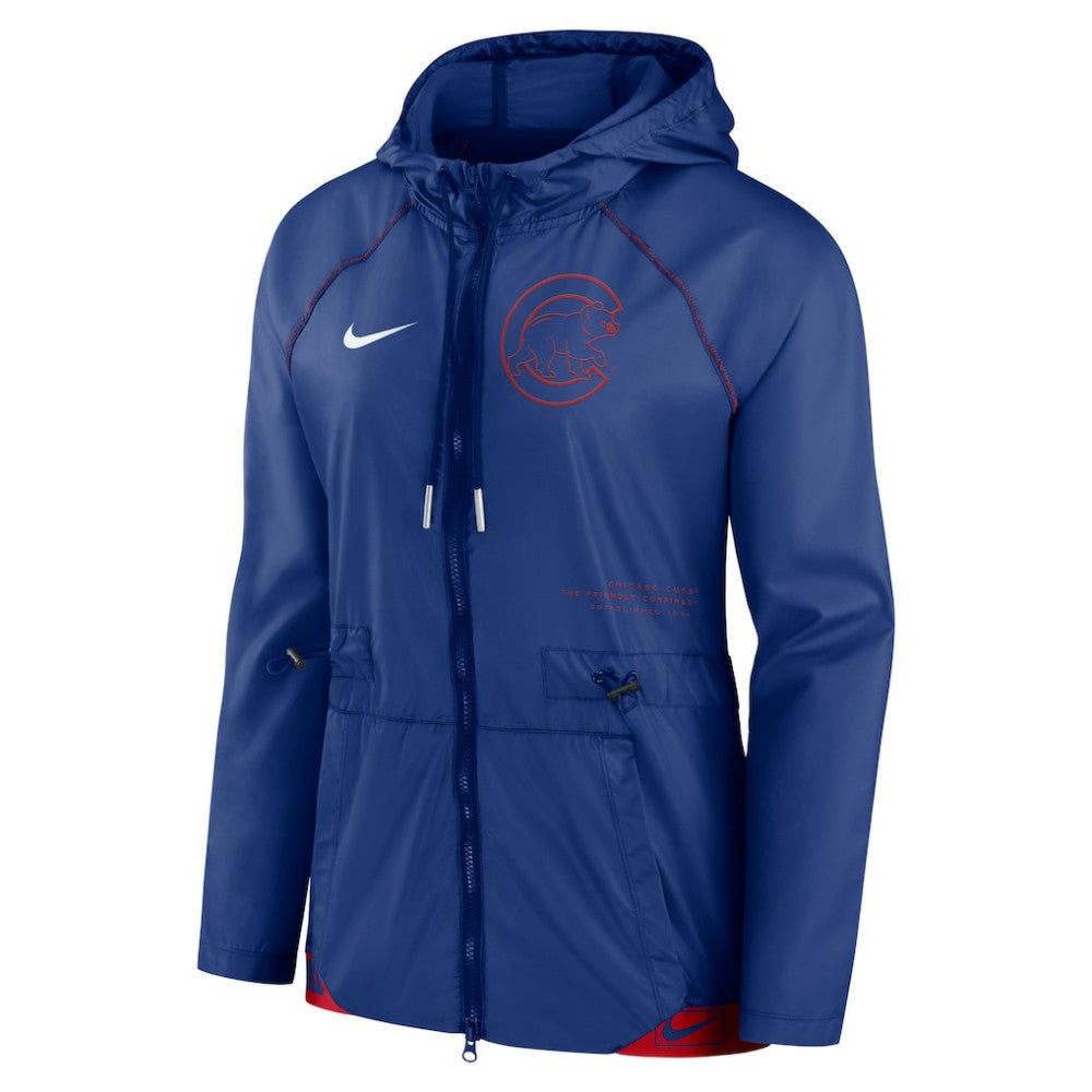 Chicago Cubs Women's Statement Raglan Full-Zip Hoodie Jacket - Royal/Red | Nike