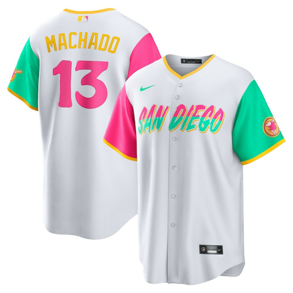 Manny Machado San Diego Padres City Connect Replica Player Jersey - White | Nike
