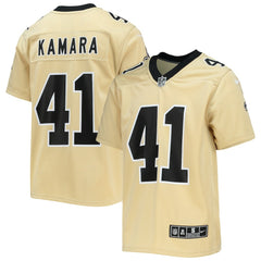 NFL New Orleans Saints Alvin Kamara  Youth Inverted Team Game Jersey