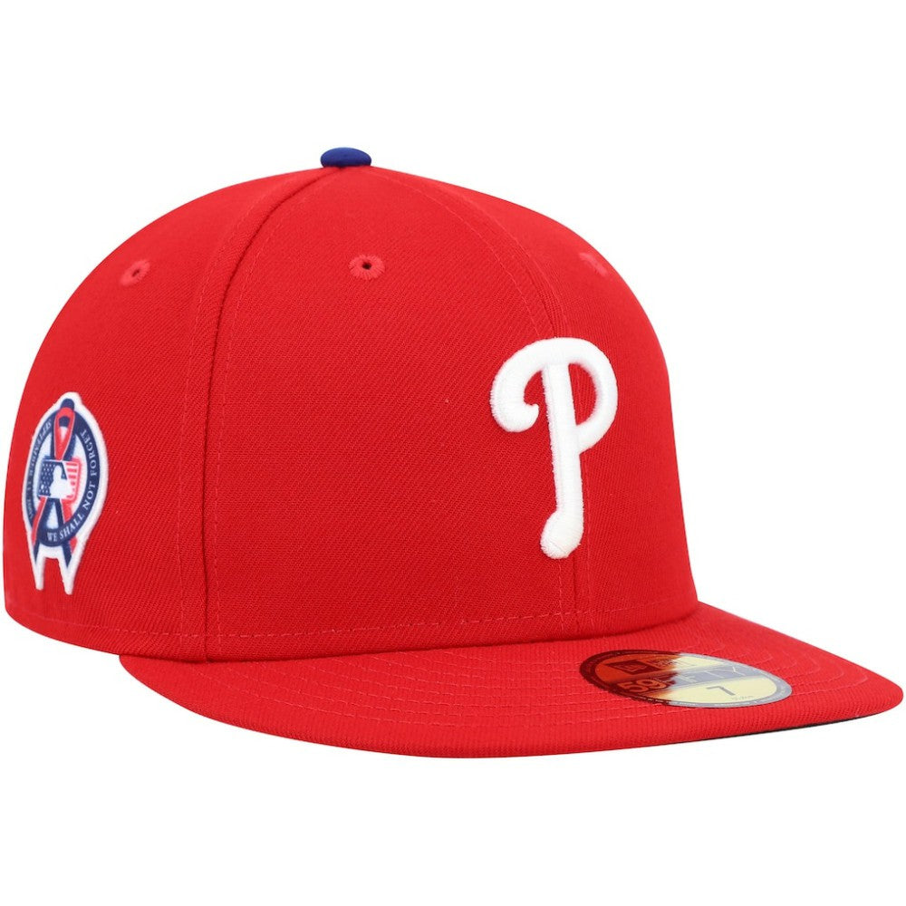 Philadelphia Phillies 9/11 Memorial Side Patch 59FIFTY Fitted Hat - Red | New Era
