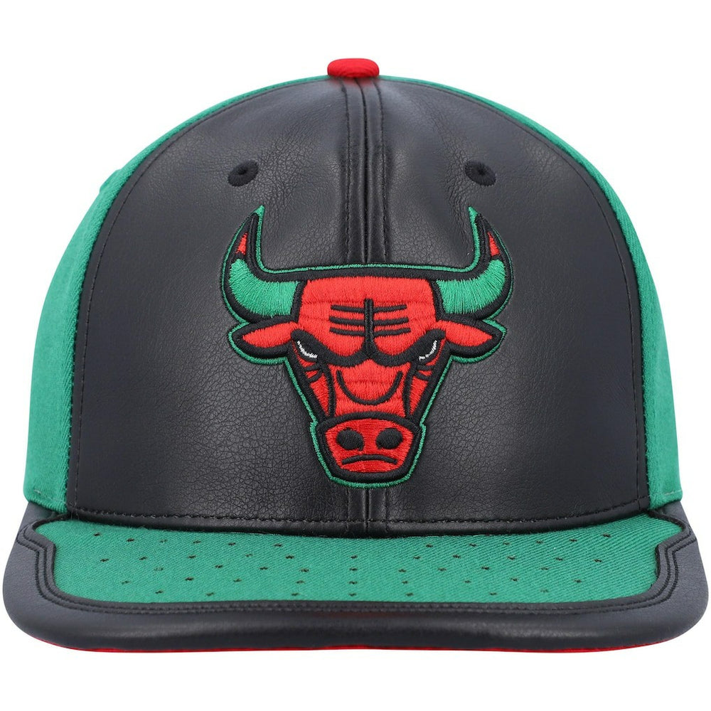 Chicago Bulls Day One Snapback Hat - Black/Green | Mitchell & Ness online