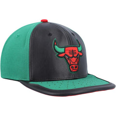 Chicago Bulls Day One Snapback Hat - Black/Green | Mitchell & Ness online