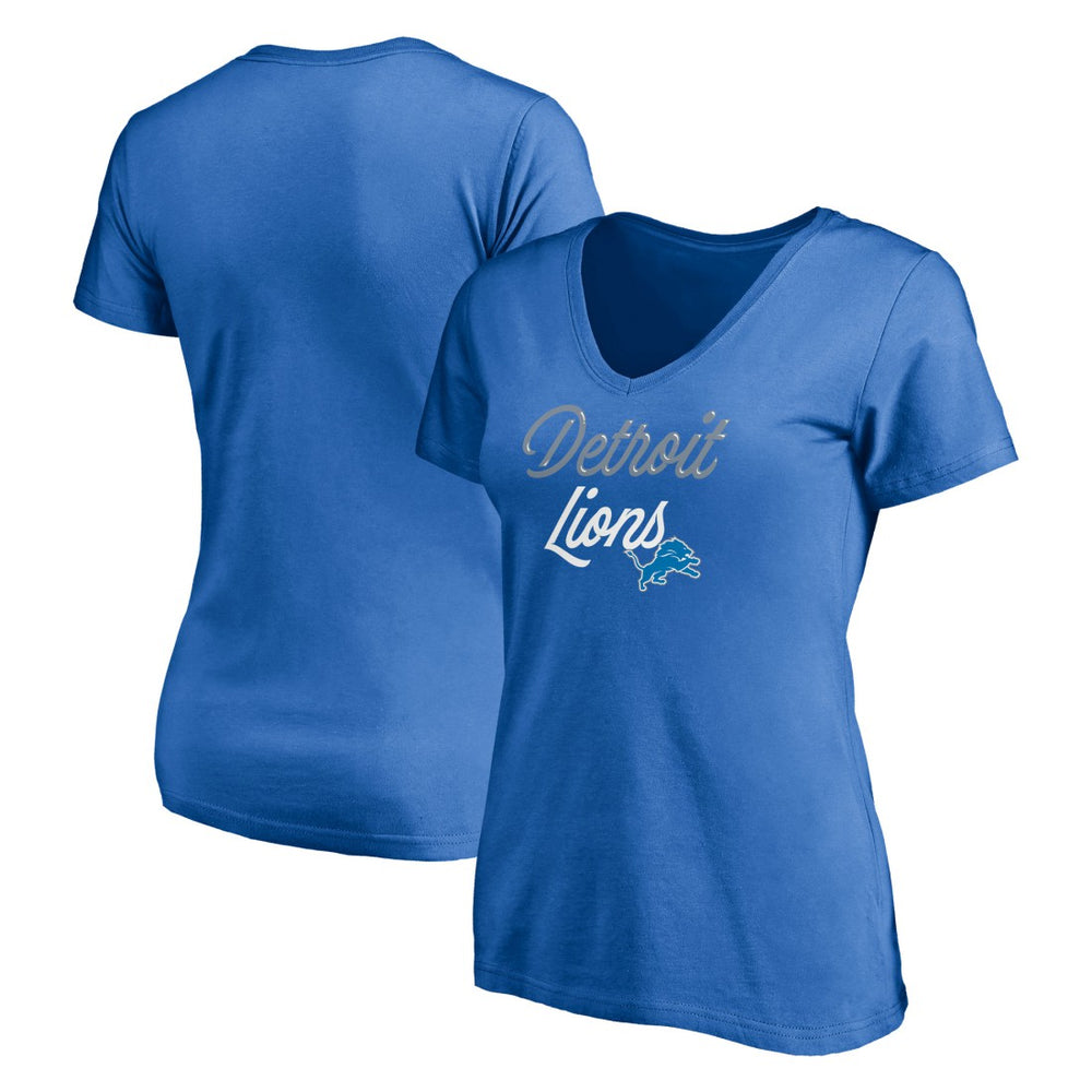 NFL Detroit Lions Women's Long Stride V-Neck T-Shirt