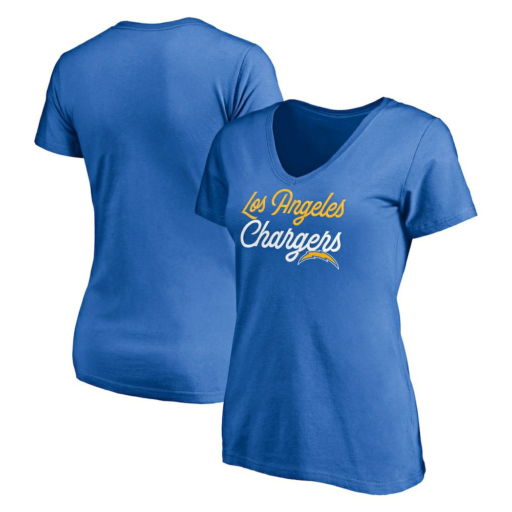 NFL Los Angeles Chargers Women's Long Stride V-Neck T-Shirt