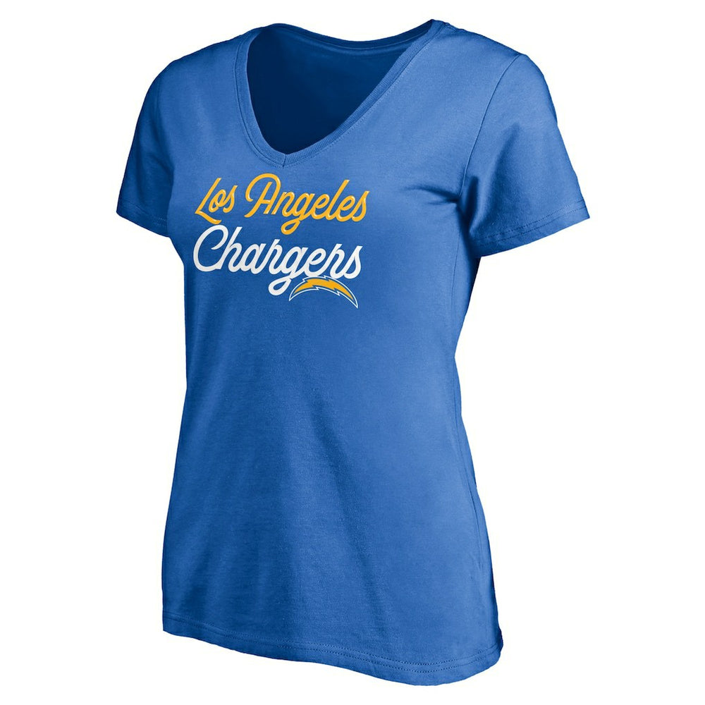 NFL Los Angeles Chargers Women's Long Stride V-Neck T-Shirt