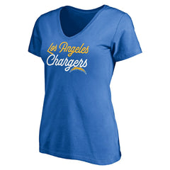 NFL Los Angeles Chargers Women's Long Stride V-Neck T-Shirt