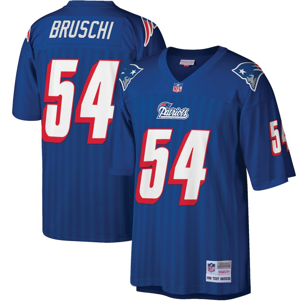 NFL New England Patriots Tedy Bruschi  Big & Tall 1996 Retired Player Replica Jersey