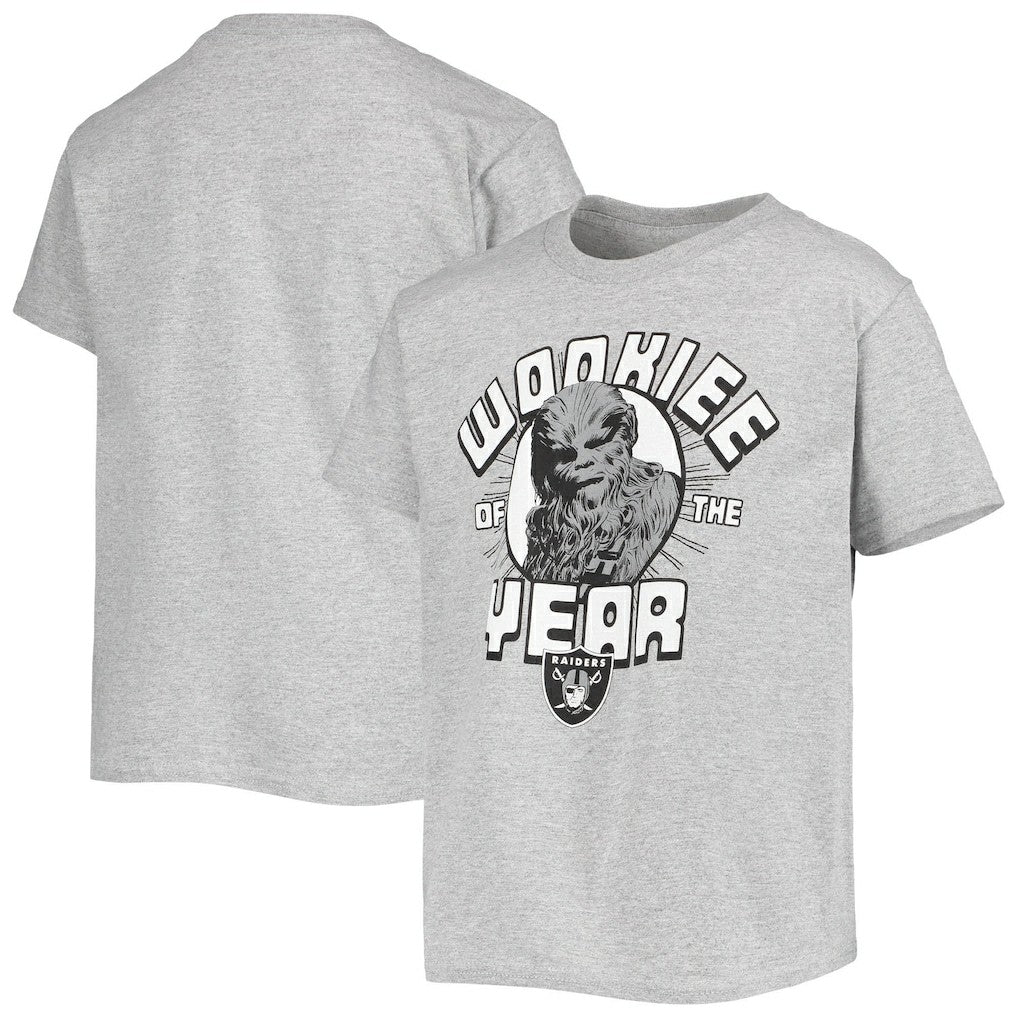 NFL Las Vegas Raiders Junk Food Youth Star Wars Wookie Of The Year T-Shirt