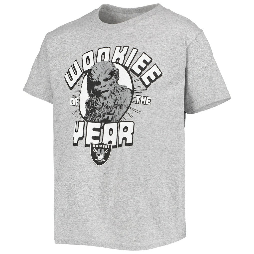 NFL Las Vegas Raiders Junk Food Youth Star Wars Wookie Of The Year T-Shirt