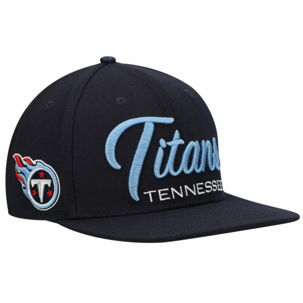 NFL Tennessee Titans Pro Standard Script Wordmark Snapback Hat