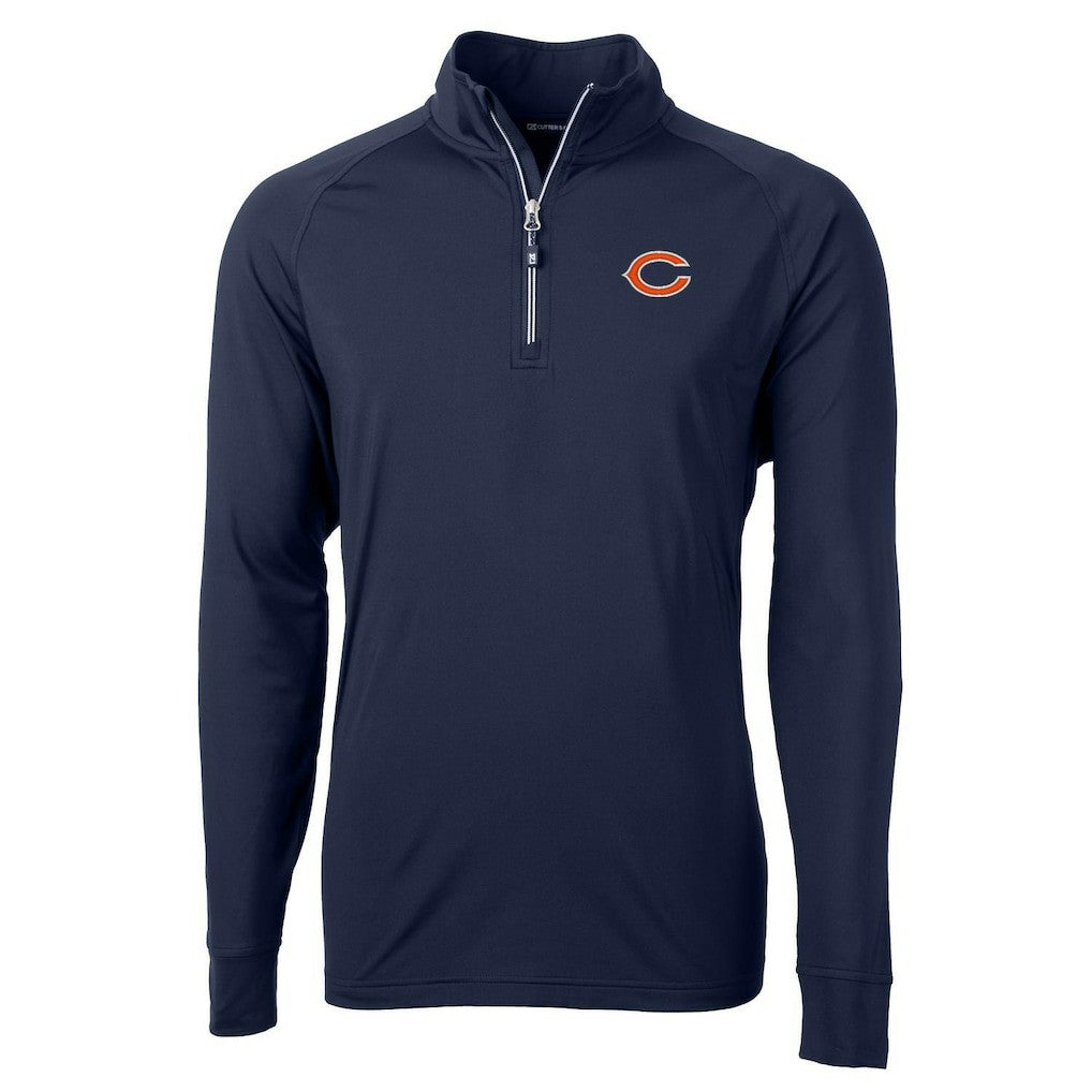 NFL Chicago Bears Cutter & Buck Adapt Eco Knit Quarter-Zip Pullover Jacket