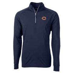 NFL Chicago Bears Cutter & Buck Adapt Eco Knit Quarter-Zip Pullover Jacket