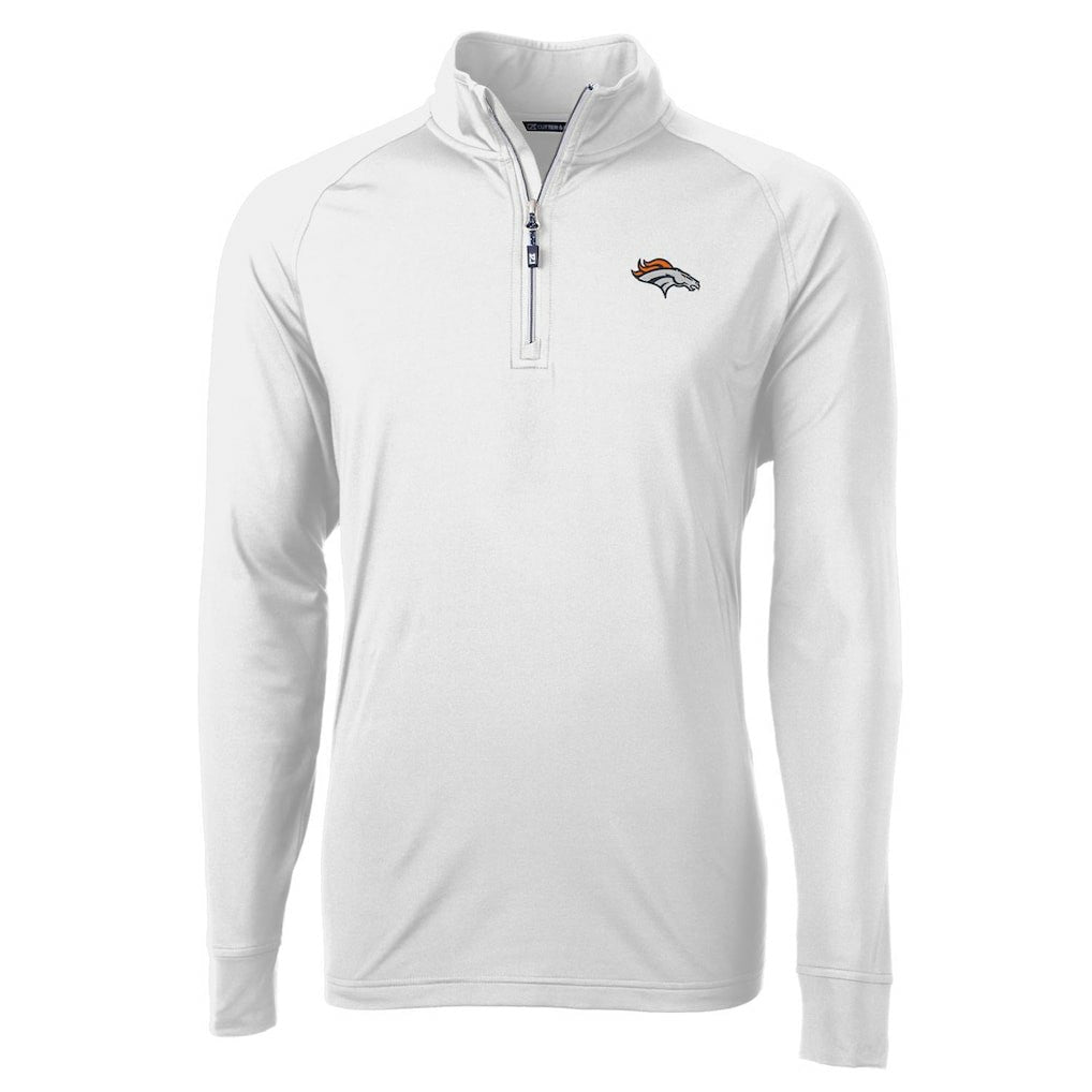 NFL Denver Broncos Cutter & Buck Adapt Eco Knit Quarter-Zip Pullover Jacket