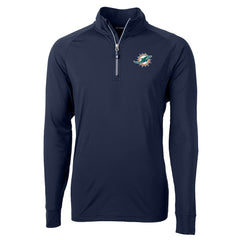 NFL Miami Dolphins Cutter & Buck Adapt Eco Knit Quarter-Zip Pullover Jacket
