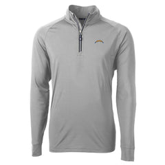 NFL Los Angeles Chargers Cutter & Buck Adapt Eco Knit Quarter-Zip Pullover Jacket