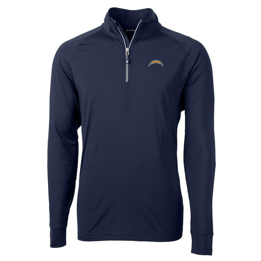 NFL Los Angeles Chargers Cutter & Buck Adapt Eco Knit Quarter-Zip Pullover Jacket