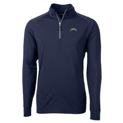 NFL Los Angeles Chargers Cutter & Buck Adapt Eco Knit Quarter-Zip Pullover Jacket
