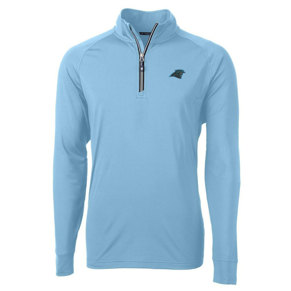 NFL Carolina Panthers Cutter & Buck Adapt Eco Knit Quarter-Zip Pullover Jacket