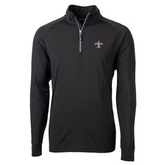NFL New Orleans Saints Cutter & Buck Adapt Eco Knit Quarter-Zip Pullover Jacket