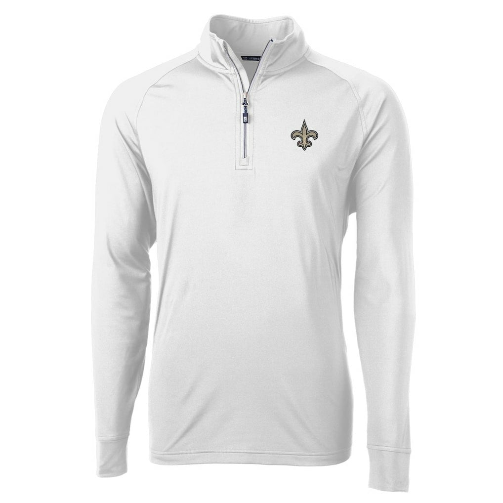 NFL New Orleans Saints Cutter & Buck Adapt Eco Knit Quarter-Zip Pullover Jacket