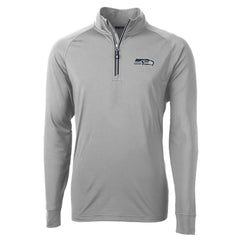 NFL Seattle Seahawks Cutter & Buck Adapt Eco Knit Quarter-Zip Pullover Jacket