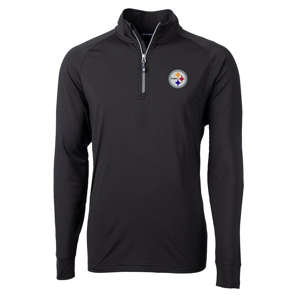 NFL Pittsburgh Steelers Cutter & Buck Adapt Eco Knit Quarter-Zip Pullover Jacket