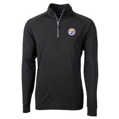 NFL Pittsburgh Steelers Cutter & Buck Adapt Eco Knit Quarter-Zip Pullover Jacket