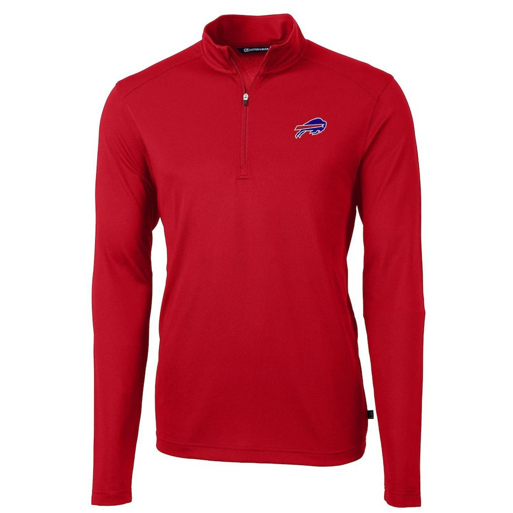 NFL Buffalo Bills Cutter & Buck Virtue Eco Pique Recycled Quarter-Zip Pullover Jacket
