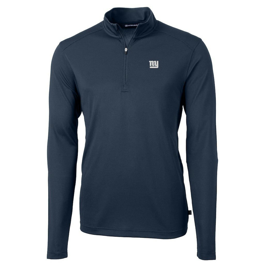 NFL New York Giants Cutter & Buck Virtue Eco Pique Recycled Quarter-Zip Pullover Jacket