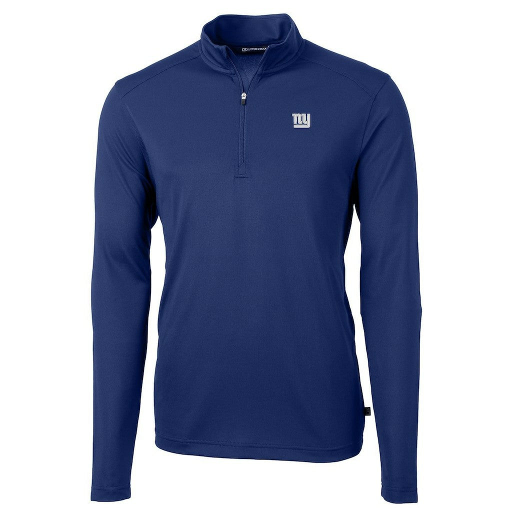 NFL New York Giants Cutter & Buck Virtue Eco Pique Recycled Quarter-Zip Pullover Jacket