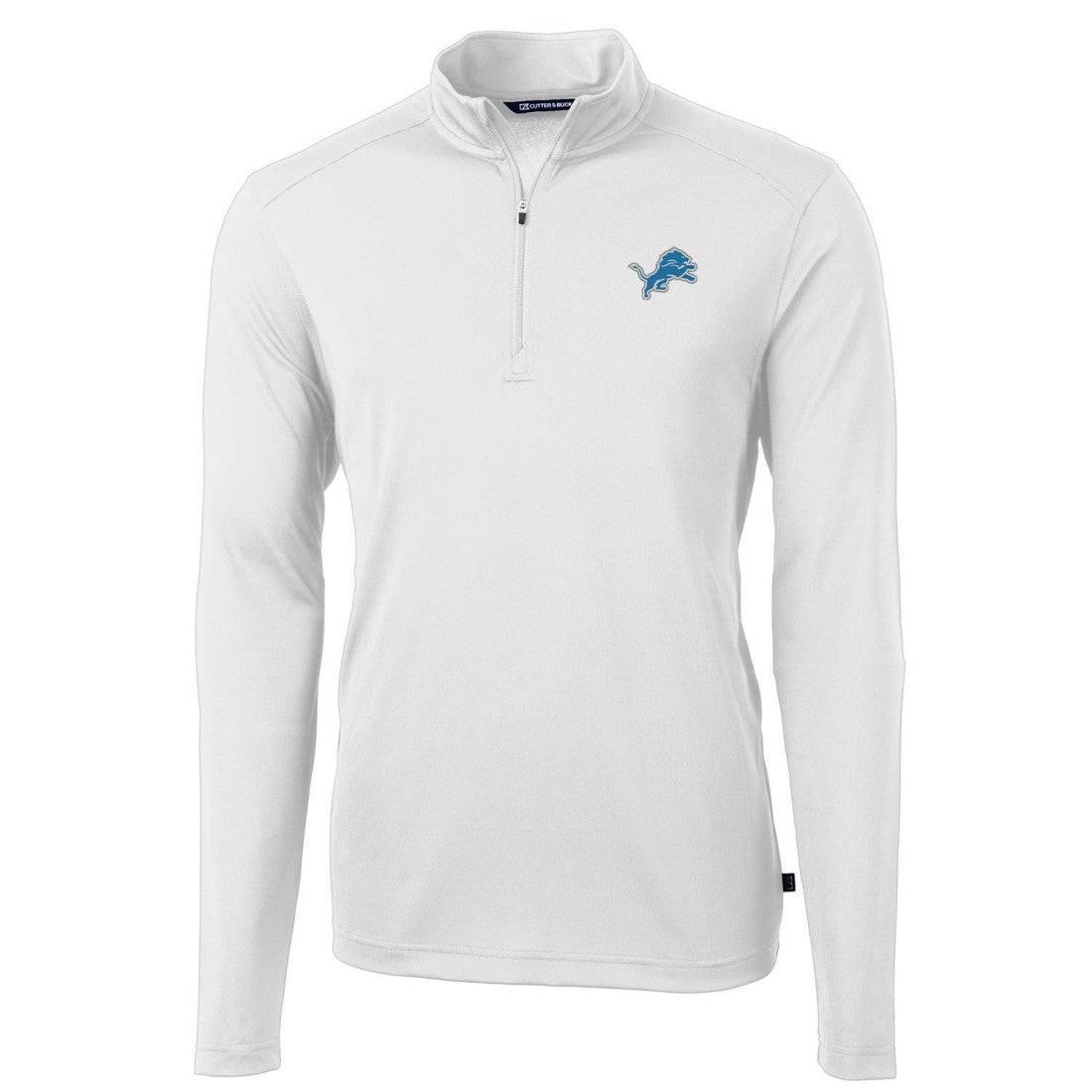 NFL Detroit Lions Cutter & Buck Virtue Eco Pique Recycled Quarter-Zip Pullover Jacket