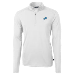 NFL Detroit Lions Cutter & Buck Virtue Eco Pique Recycled Quarter-Zip Pullover Jacket