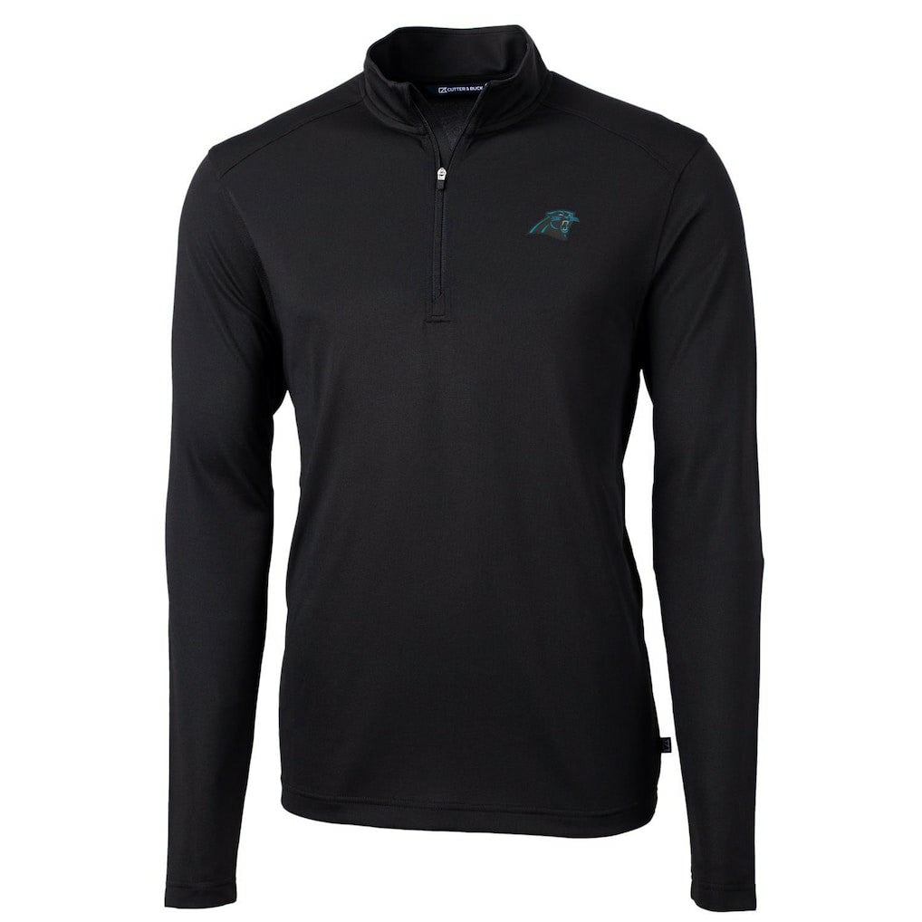 NFL Carolina Panthers Cutter & Buck Virtue Eco Pique Recycled Quarter-Zip Pullover Jacket