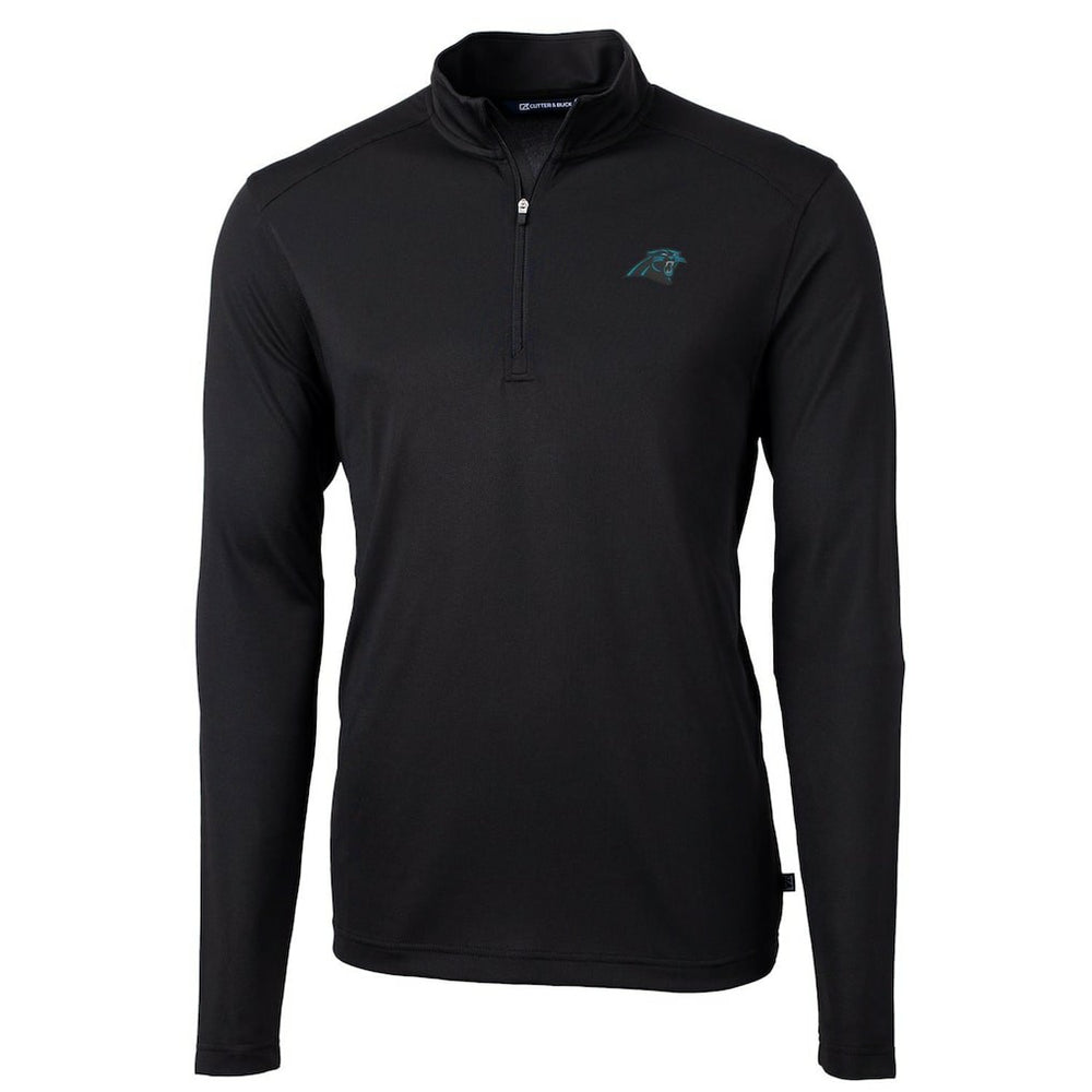 NFL Carolina Panthers Cutter & Buck Virtue Eco Pique Recycled Quarter-Zip Pullover Jacket
