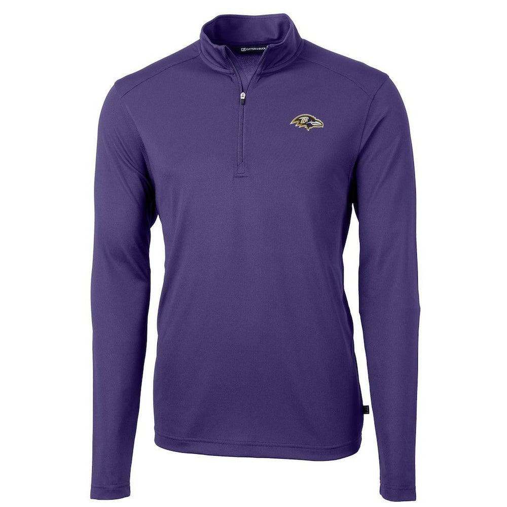 NFL Baltimore Ravens Cutter & Buck Virtue Eco Pique Recycled Quarter-Zip Pullover Jacket
