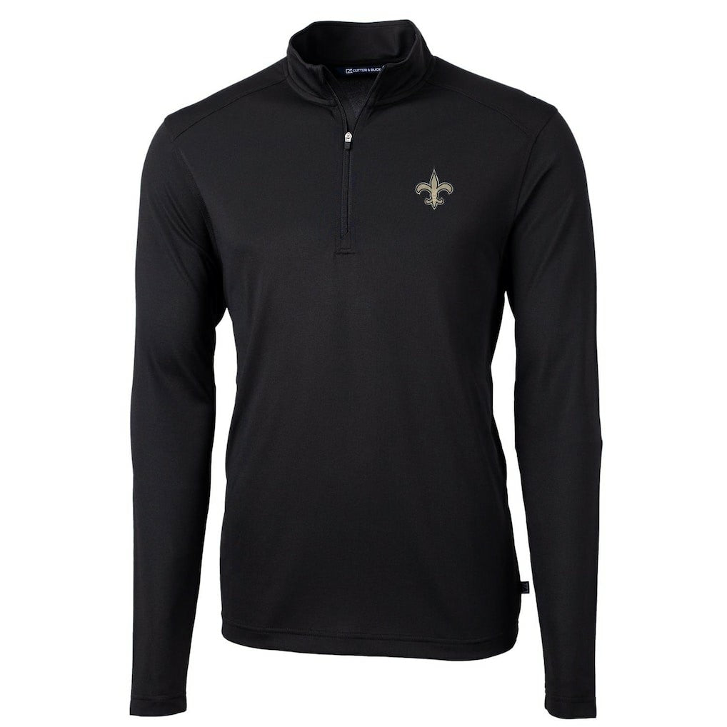 NFL New Orleans Saints Cutter & Buck Virtue Eco Pique Recycled Quarter-Zip Pullover Jacket
