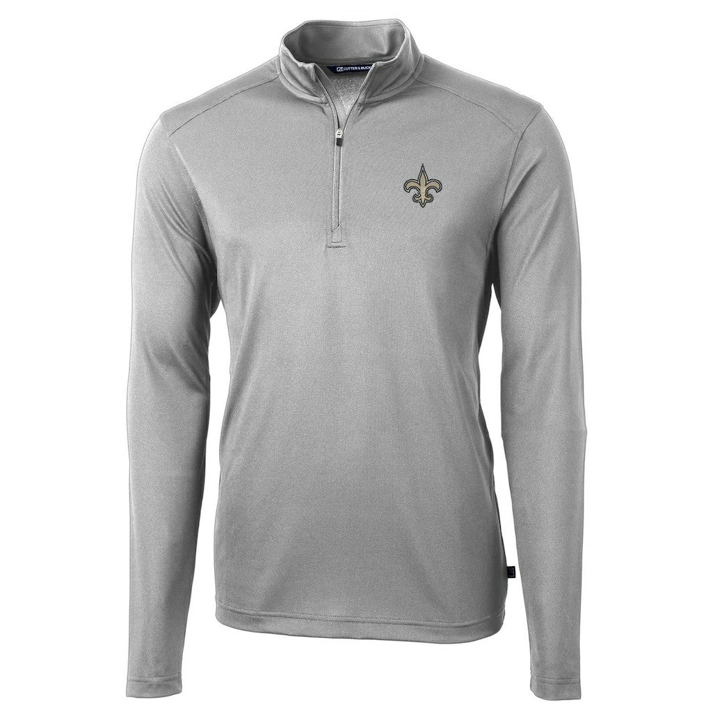 NFL New Orleans Saints Cutter & Buck Virtue Eco Pique Recycled Quarter-Zip Pullover Jacket