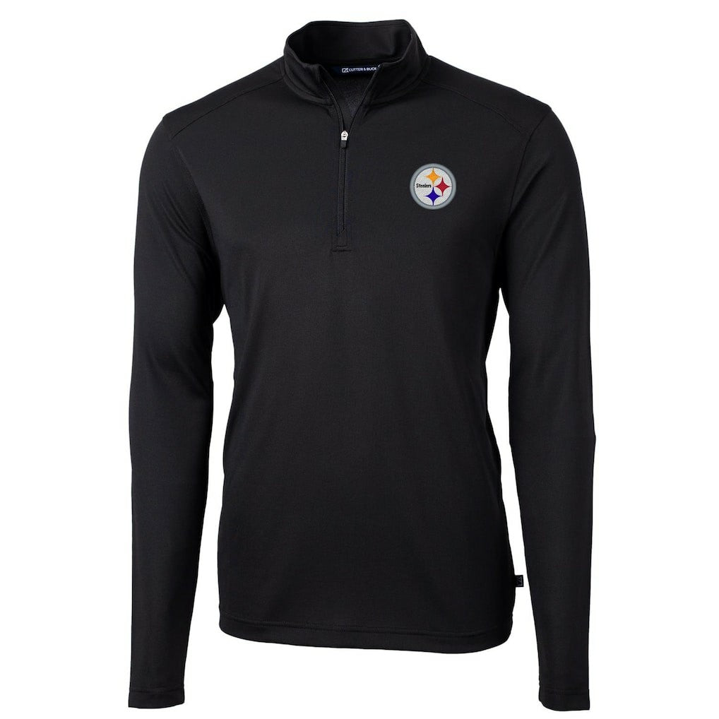NFL Pittsburgh Steelers Cutter & Buck Virtue Eco Pique Recycled Quarter-Zip Pullover Jacket